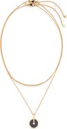Madewell Set of 2 Stone Inlay Coin Necklaces