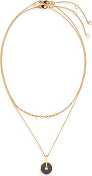 Madewell Set of 2 Stone Inlay Coin Necklaces