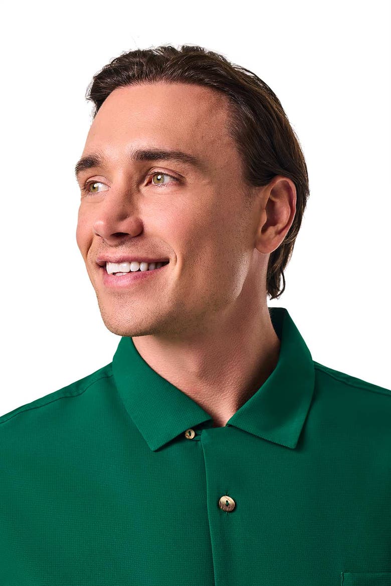 Men's Safari Camp Camp Shirt, UPF 50+ Sun Protection, Alternate, color, Eden Green