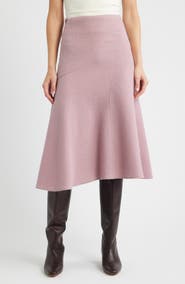 BOSS Vicena Maxi Woven Boiled Wool Skirt