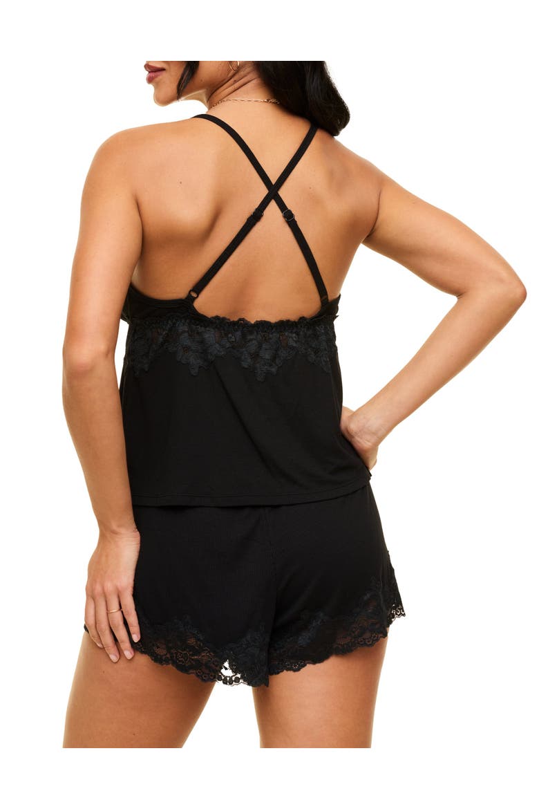 Lora Pajama Cami & Shorts Set, Alternate, color, Black