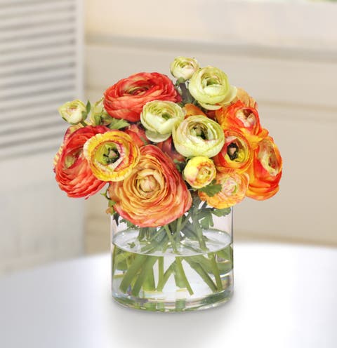 Mixed Orange Ranunculus