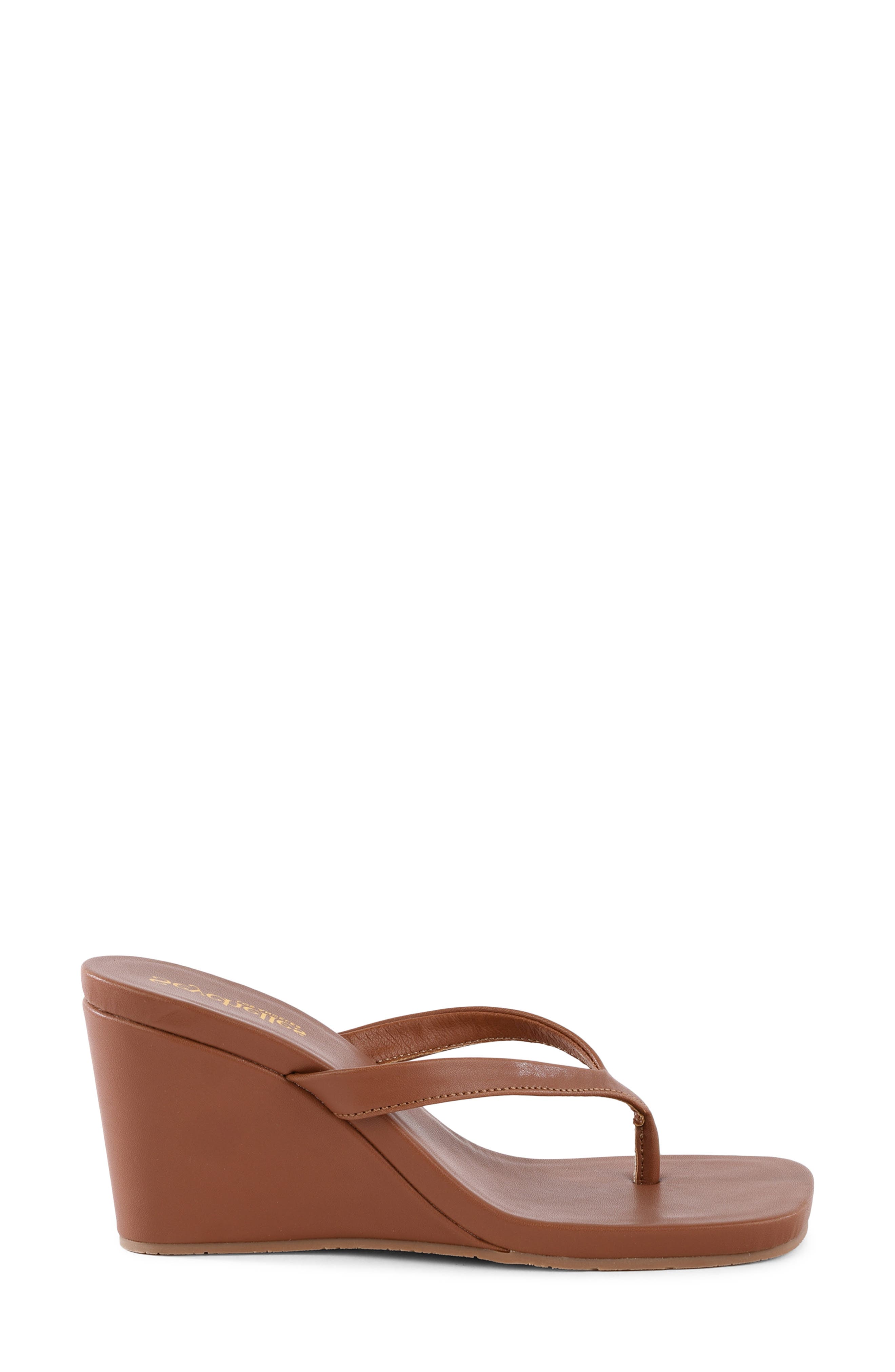 Uptown Wedge Flip Flop, Alternate, color, BROWN