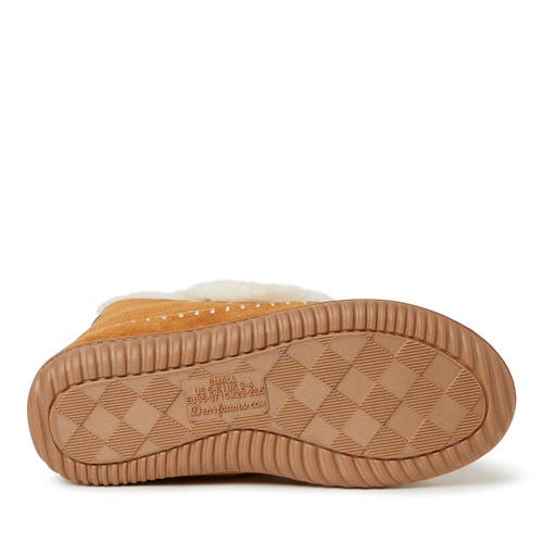 Dearfoams Moritz Faux Fur Lined Bootie Slipper In Brown