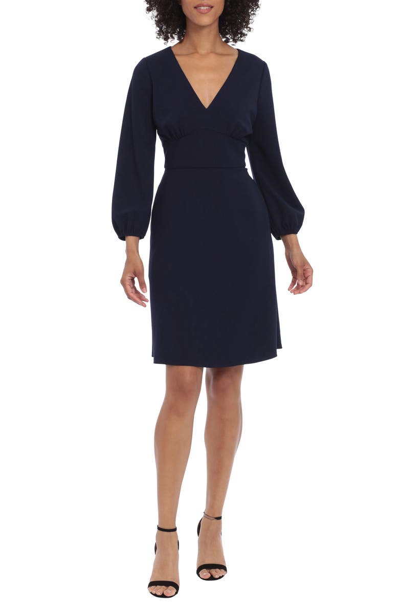 Donna Morgan Long Sleeve Fit & Flare Dress, Main, color, 