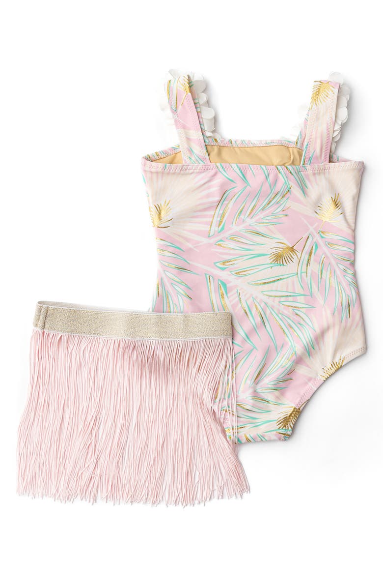 Shade Critters Kids' One-Piece Swimsuit & Fringe Cover-Up Skirt Set, Alternate, color,