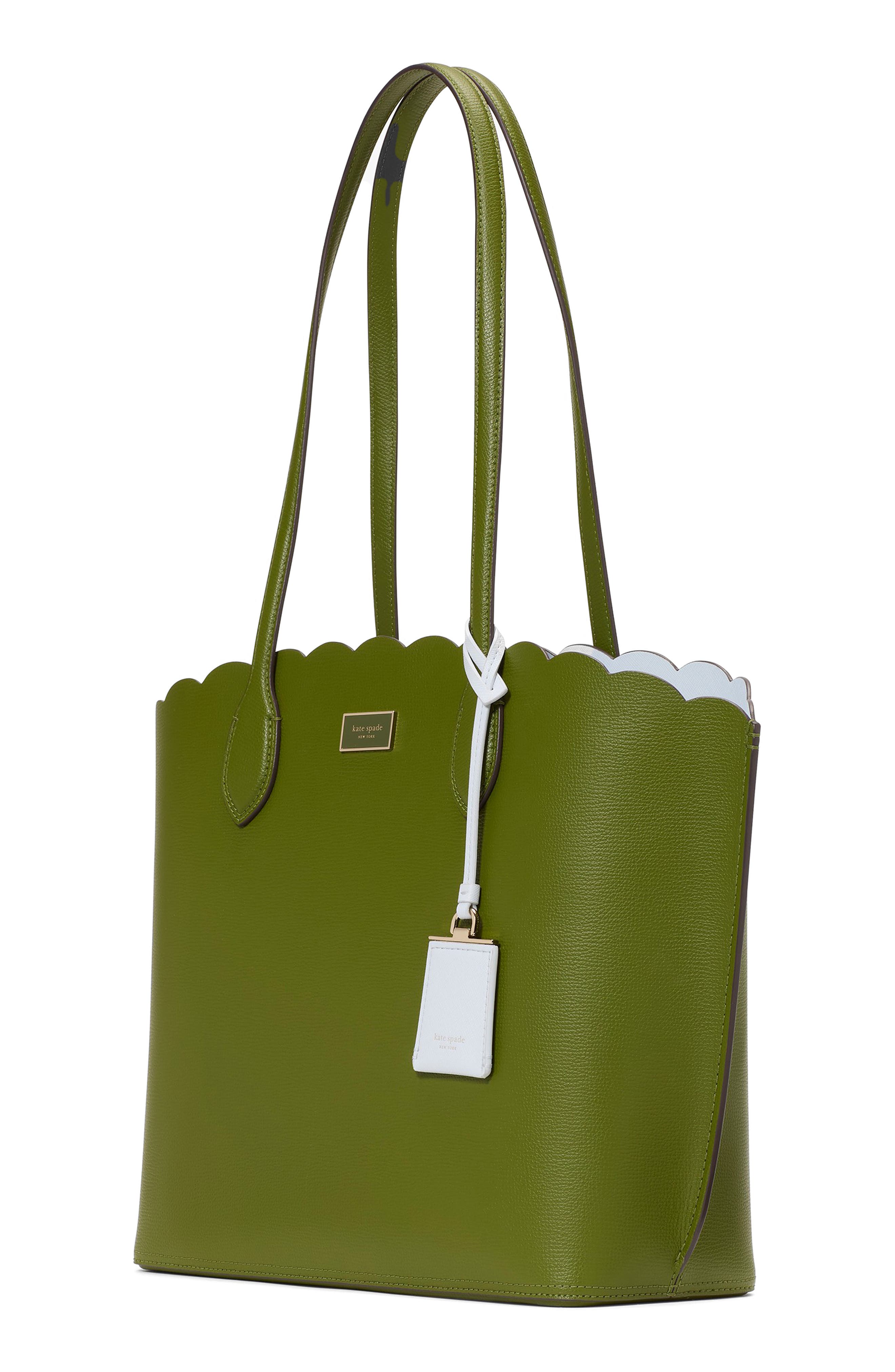 Kate Spade New York suite scallop crossgrain leather tote, Alternate, color, 