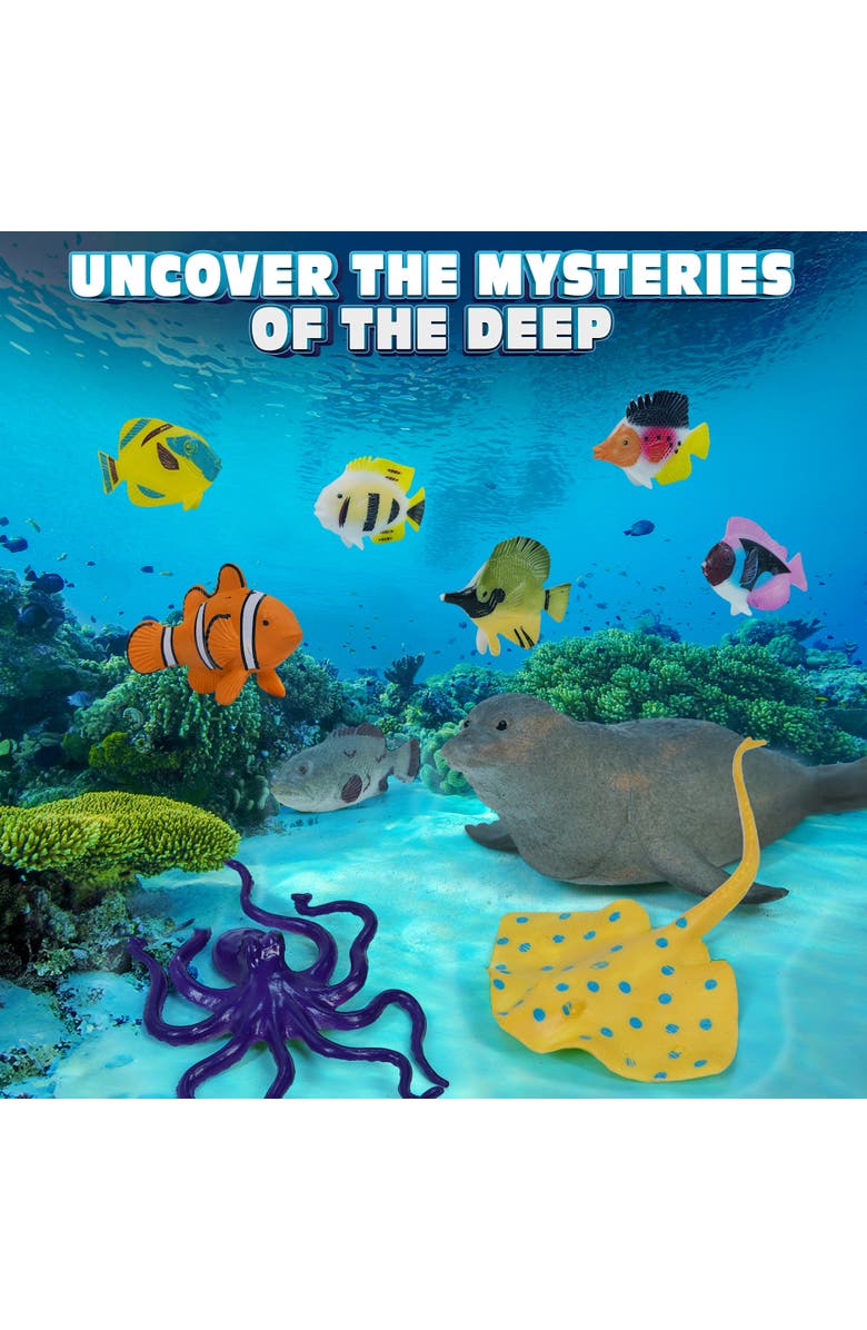 USA Toyz Shark Car Seas Tracks Playset 225 Pieces, Alternate, color, Multi Color