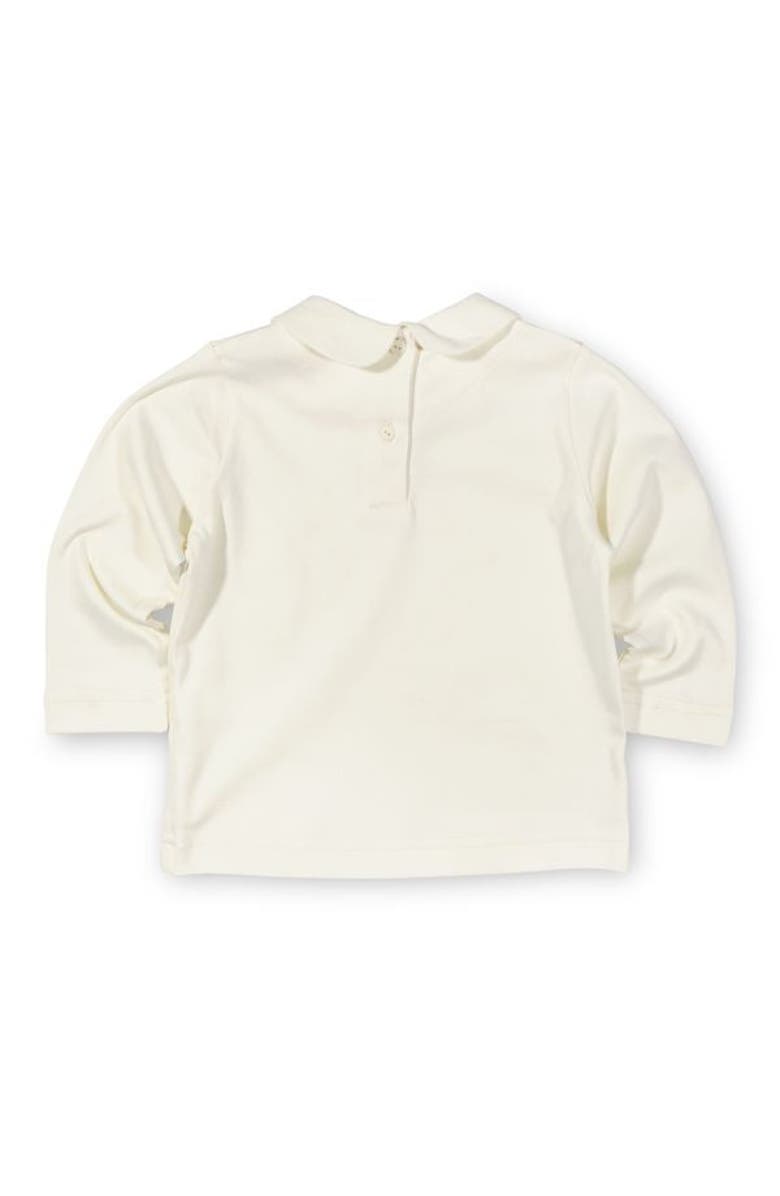 Florence Eiseman Knit Long Sleeve Blouse With Embroidered Flowers, Alternate, color, Ivory