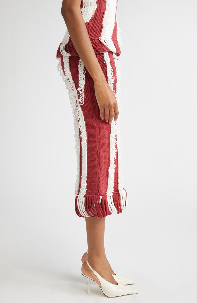 Diotima Roaring Knit Midi Skirt, Alternate, color, Paprika-White