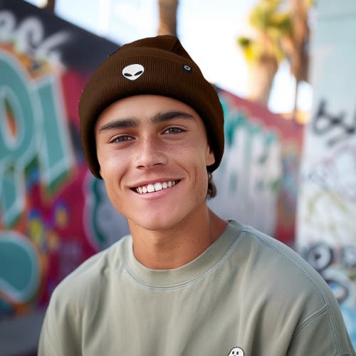 Dalix Alien Beanie In Brown