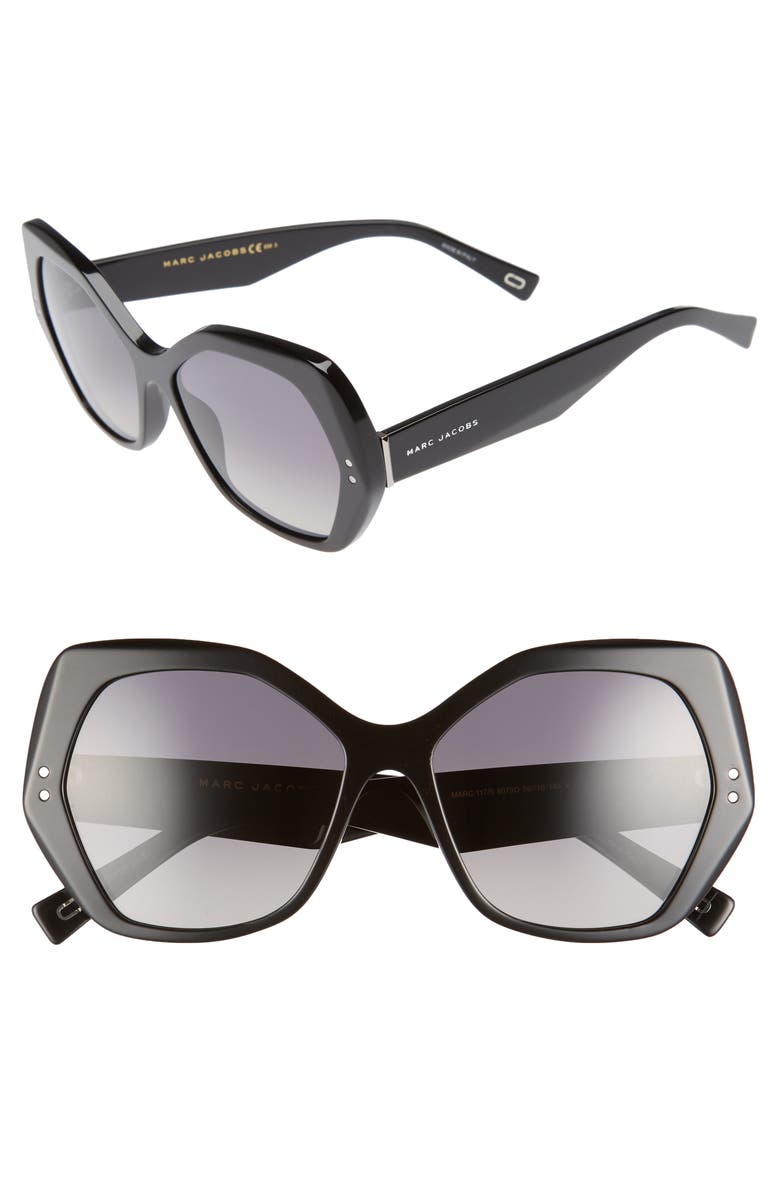 The Marc Jacobs MARC JACOBS 56mm Polarized Sunglasses, Main, color, 
