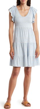 MAX STUDIO V-Neck Tiered Dress