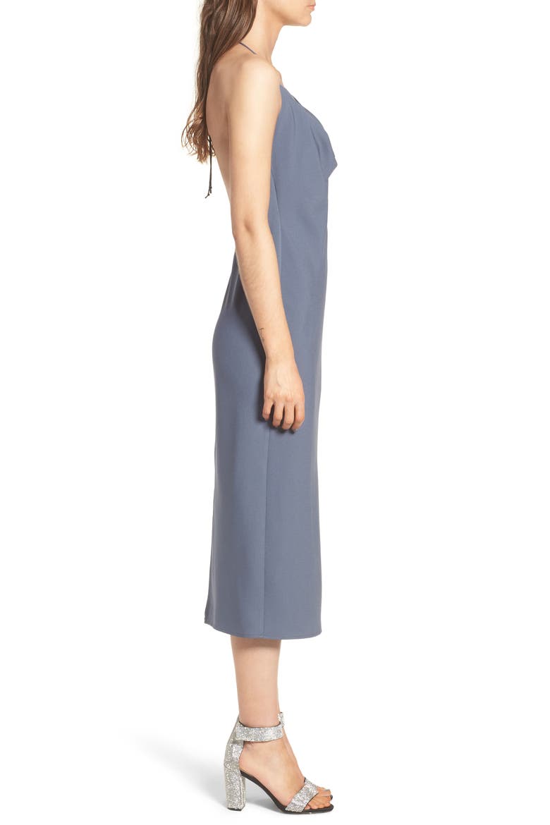 Cowl Neck Midi Dress, Alternate, color, GREY GRISAILLE