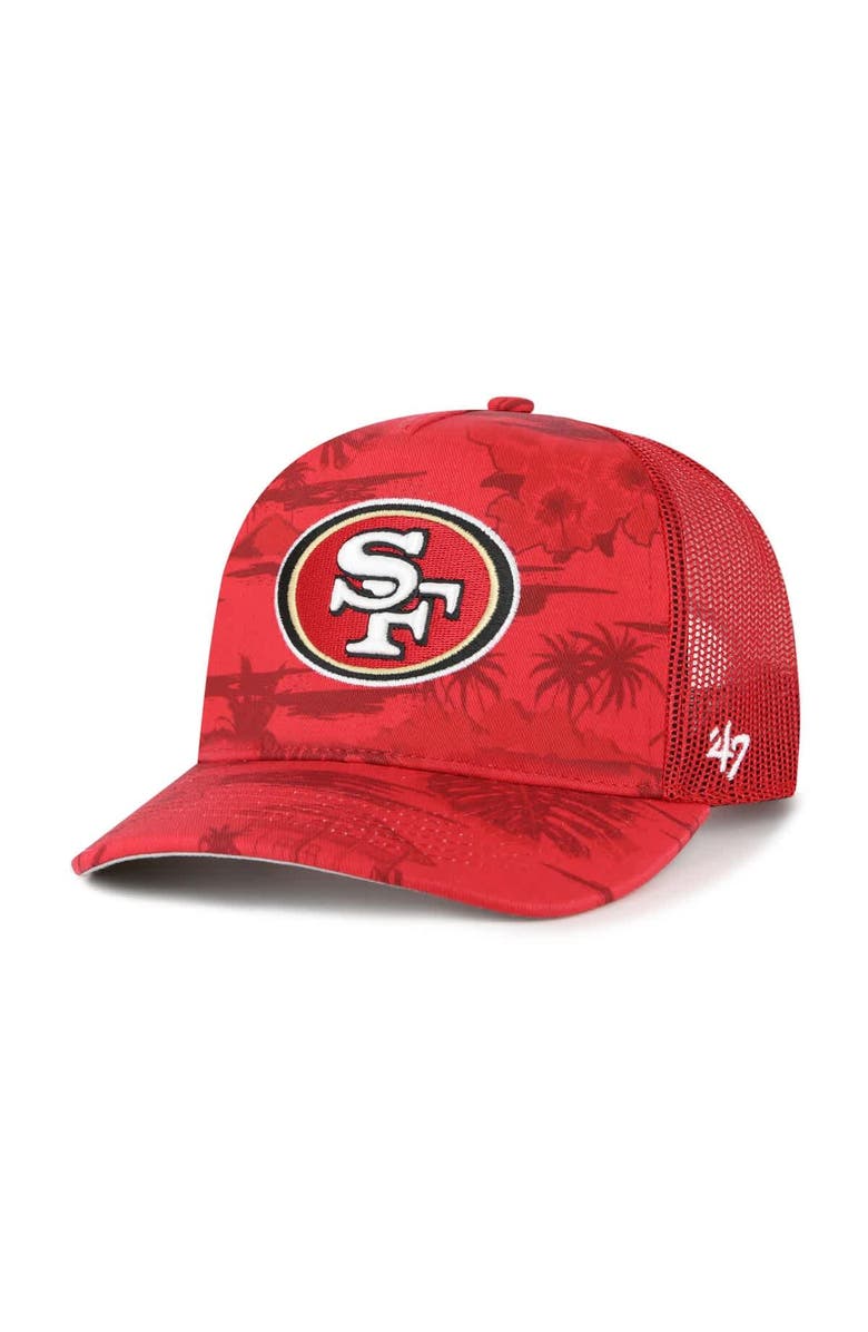 '47 Men's '47 Scarlet San Francisco 49ers Fiji Trucker Adjustable Hat, Main, color, Scarlet