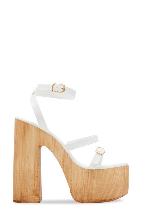 Steve Madden Lilia High Wooden Platform Dress Sandals