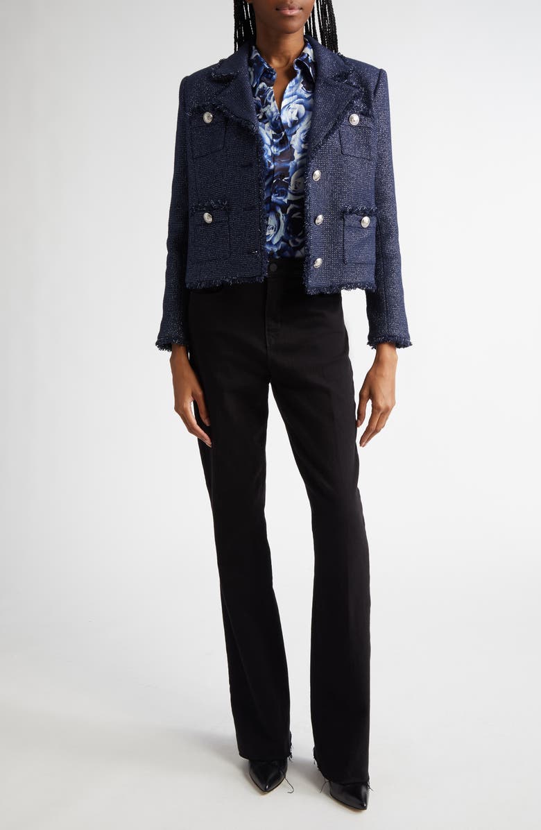 L'AGENCE Sylvia Metallic Blazer, Alternate, color,