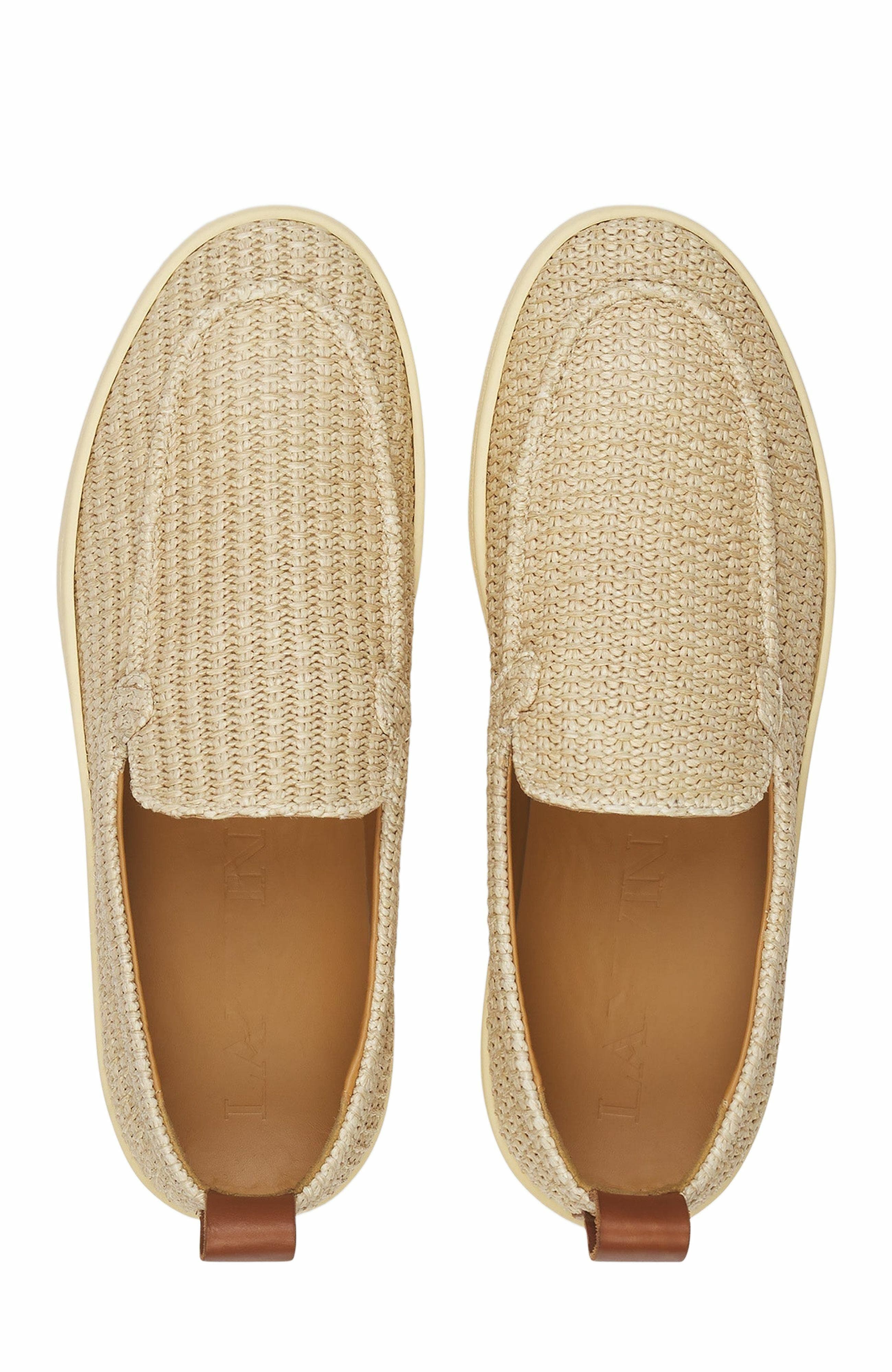 Lanvin Cruiser Raffia Moccasins, Alternate, color, 