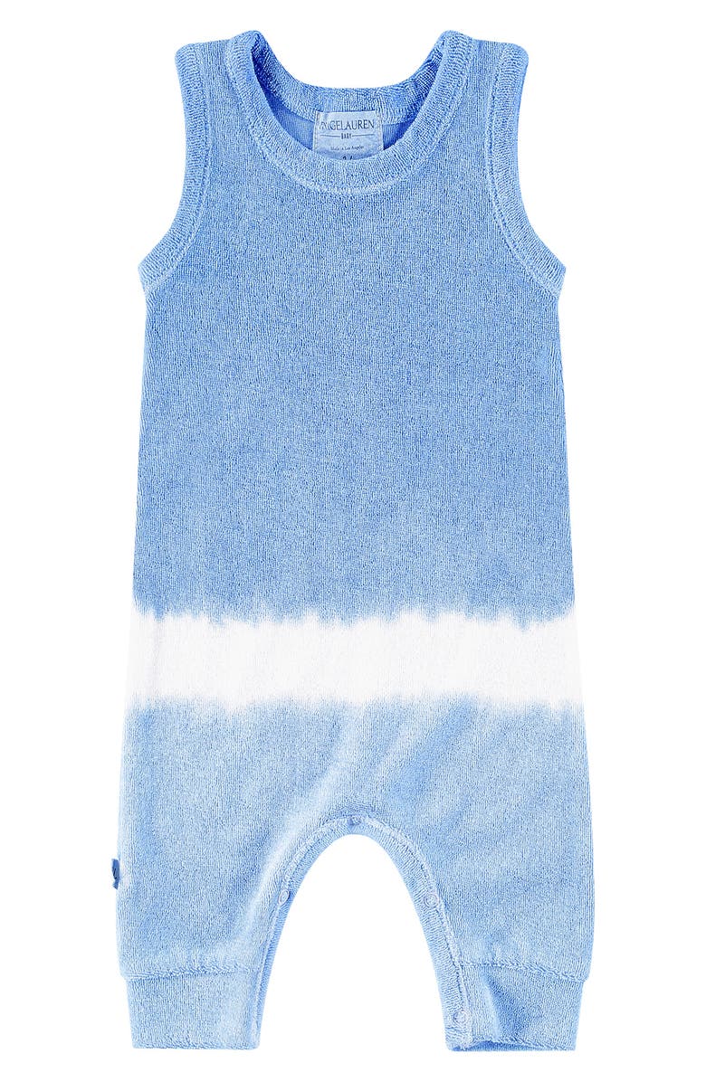 PAIGELAUREN Ombré Terry Tank Romper, Main, color, 