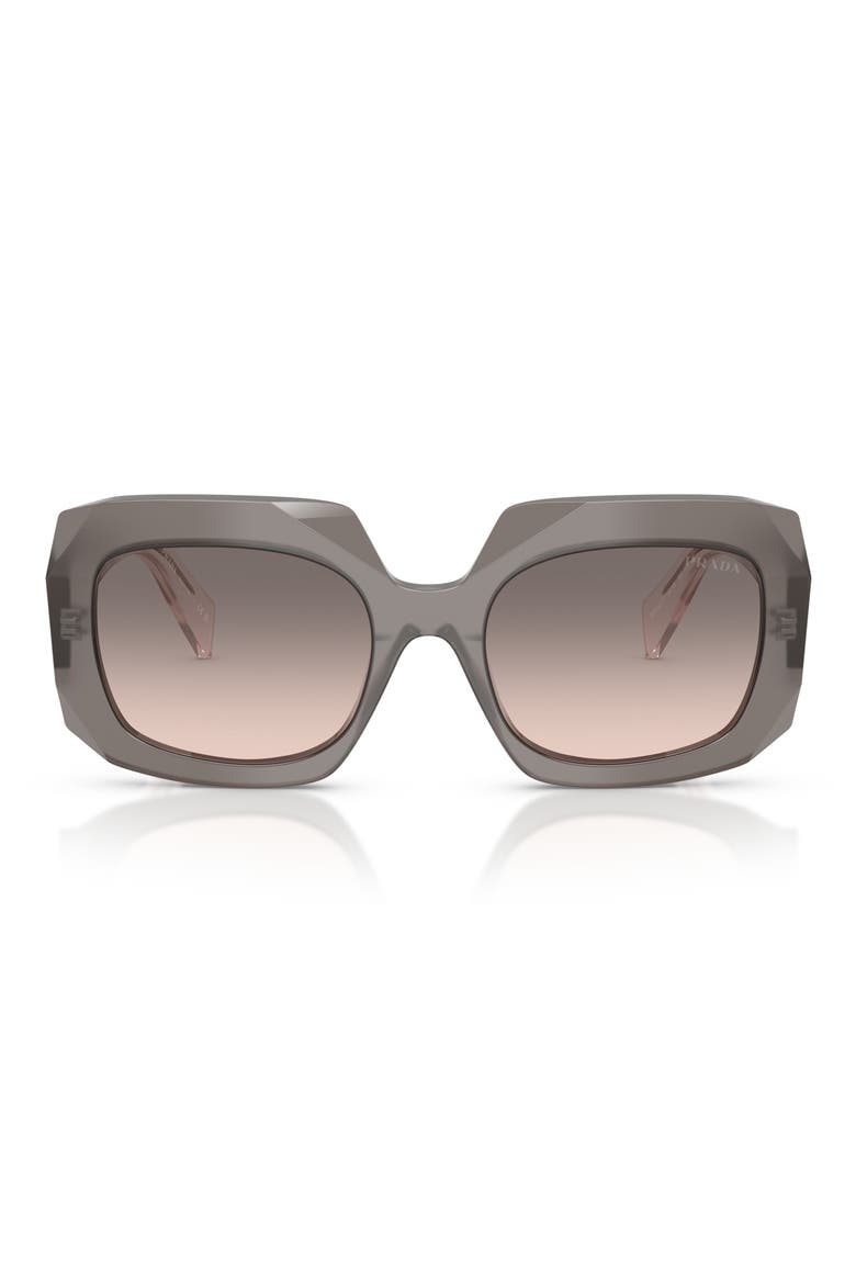 55mm Square Sunglasses, Main, color, GREY / PINK GRADIENT GREY