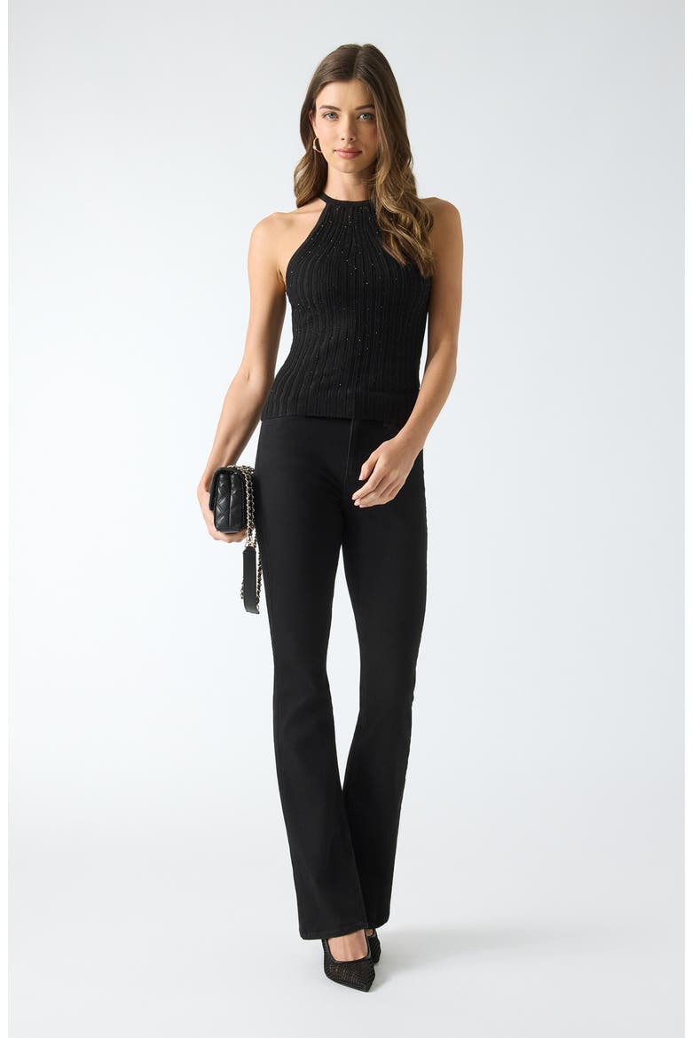 Metallic Rib Tank, Alternate, color, BLACK