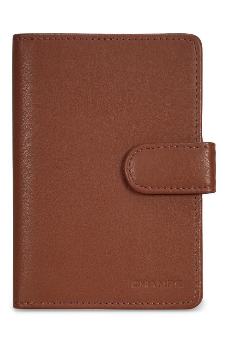 Leather Passport Case, Main, color, BROWN