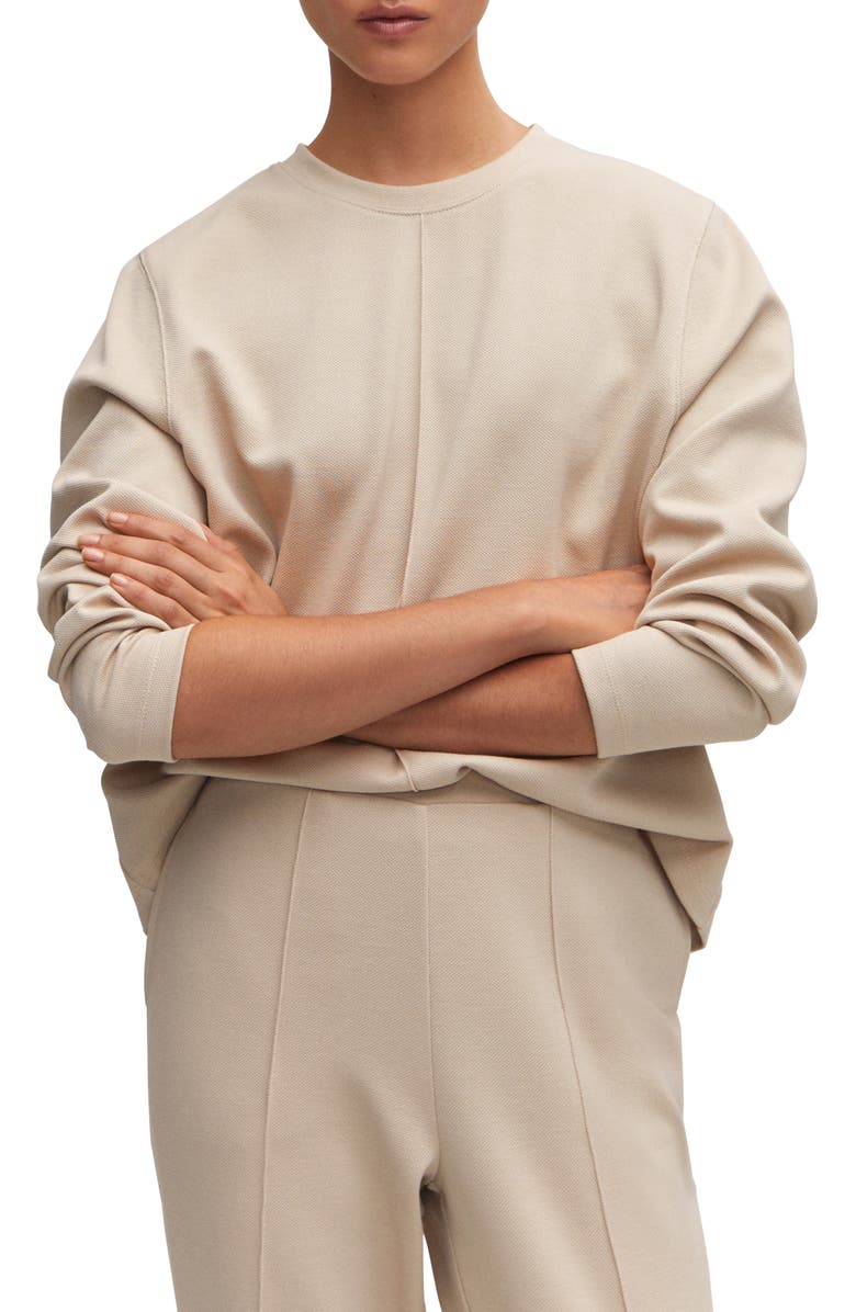 MANGO Pintuck Sweatshirt, Main, color, 