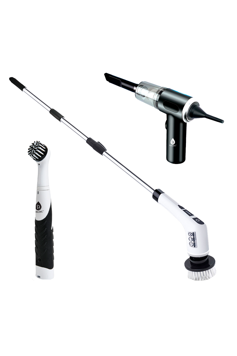 3-in-1 Cordless Cleaning Pursonic Bundle, Main, color, White