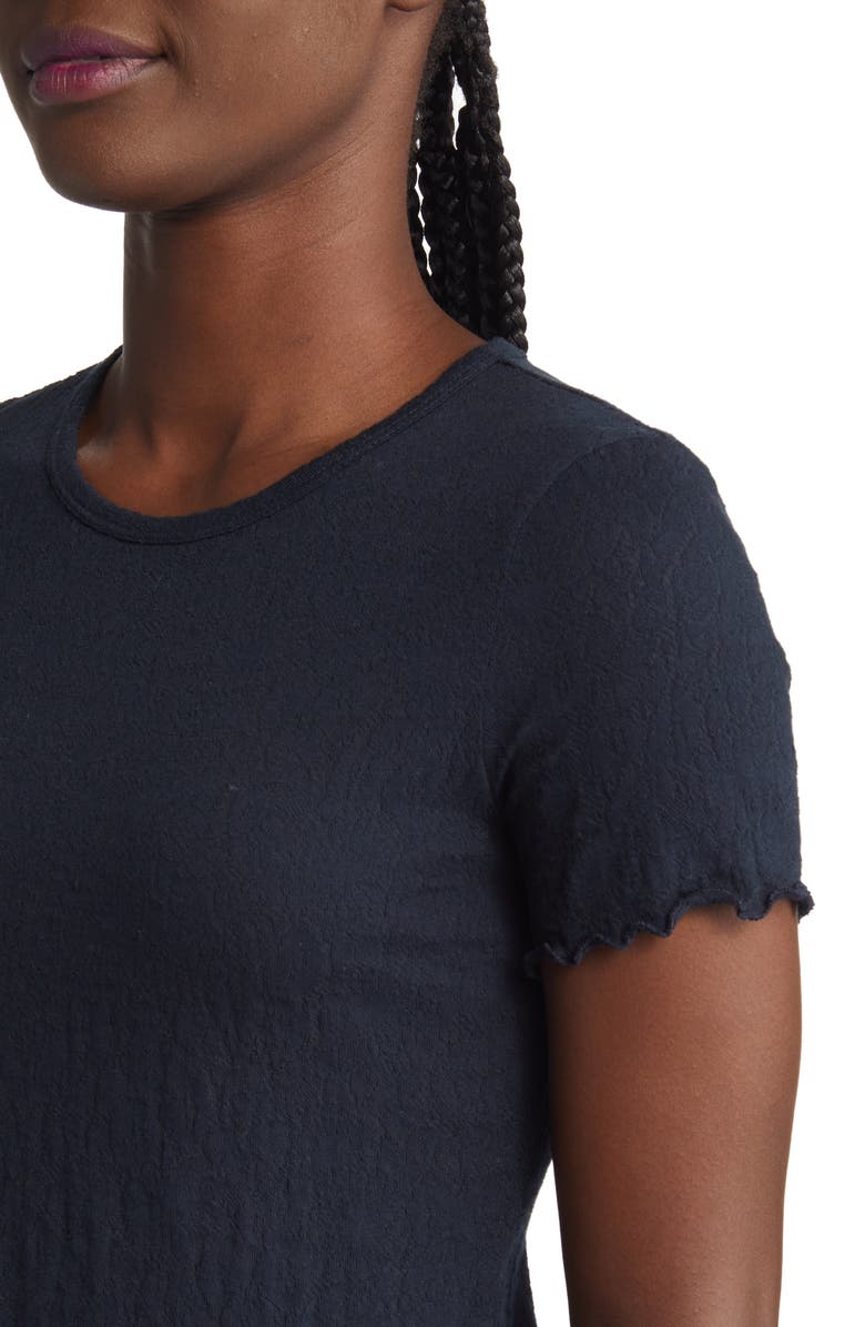 rag & bone Gemma Floral Jacquard T-Shirt, Alternate, color, Salute