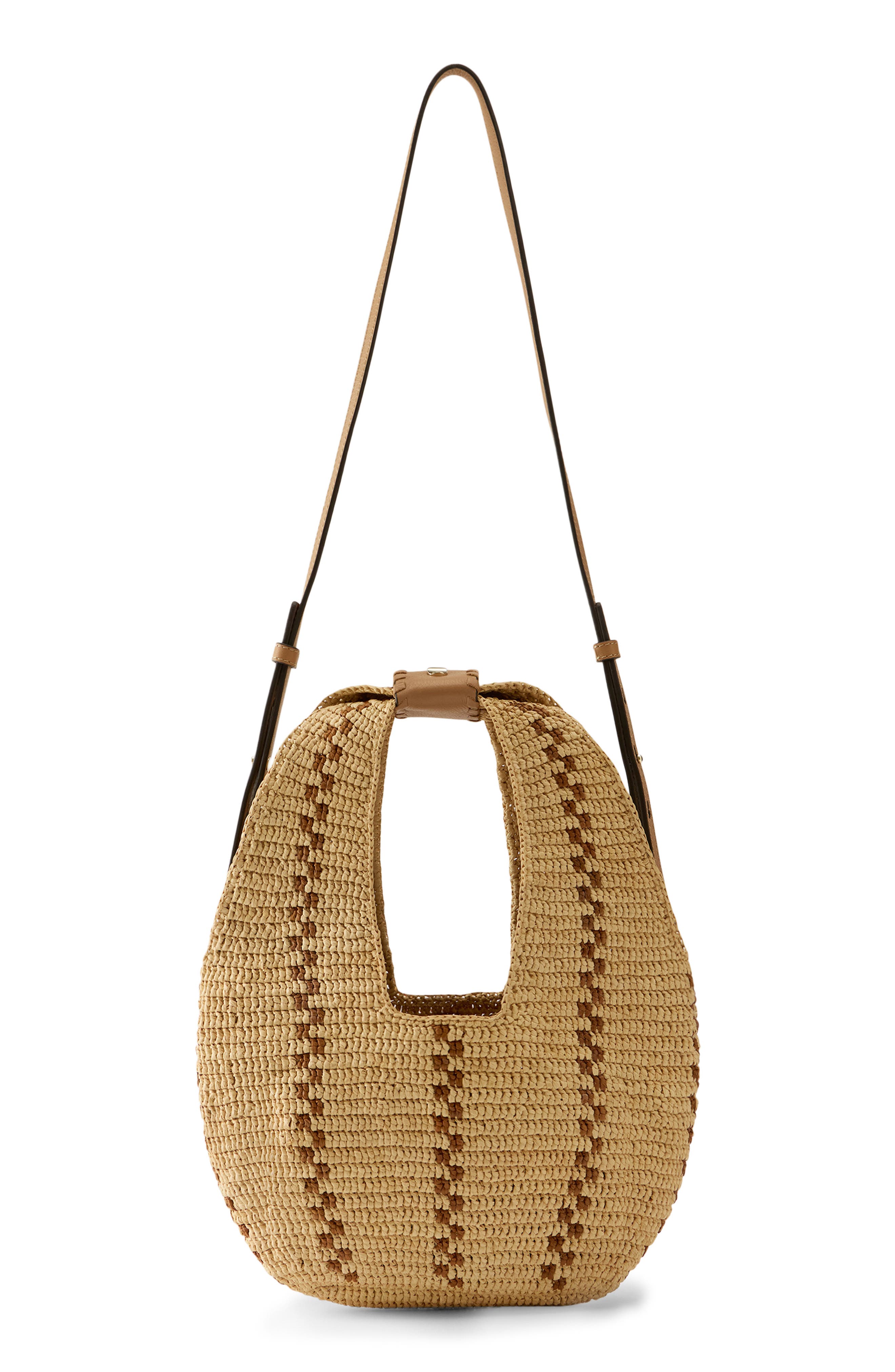 Aquarius Raffia Hobo Bag, Alternate, color, NATURAL/ NUTSHELL