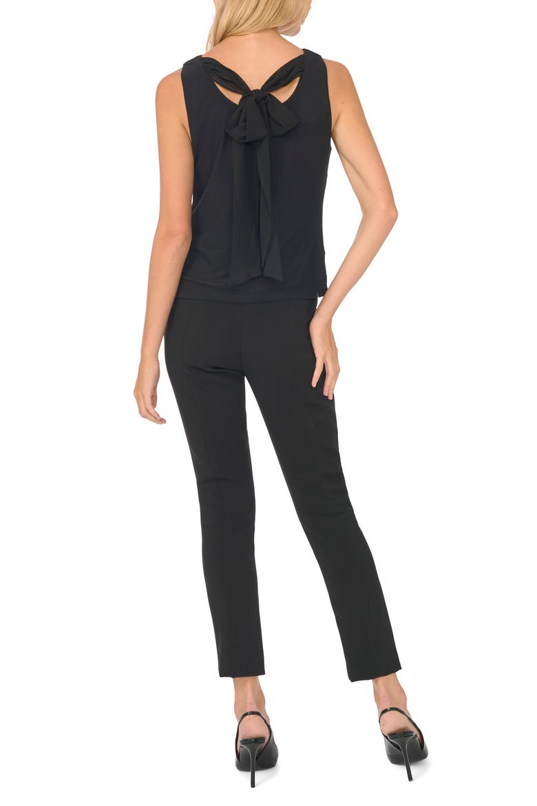 Soutache Tie Back Sleeveless Top, Alternate, color, RICH BLACK
