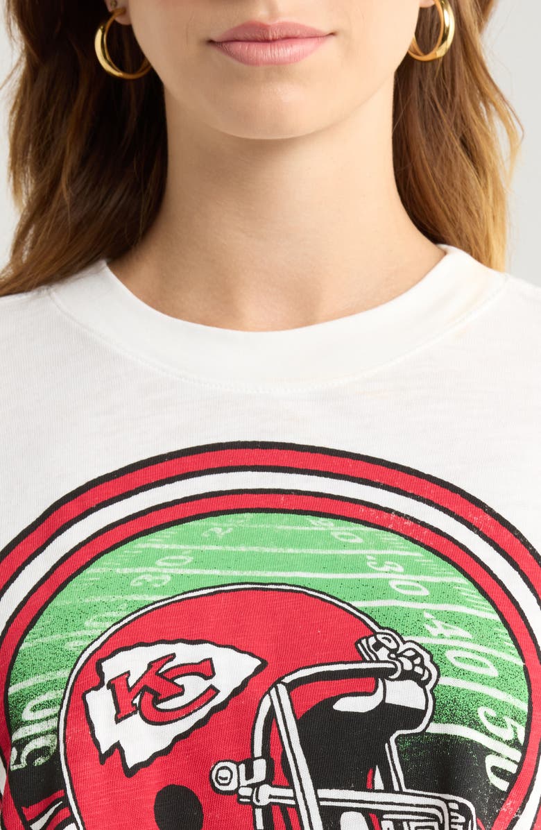 Junk Food Chiefs Game Time Cotton Graphic Baby Tee, Alternate, color, Vintage White