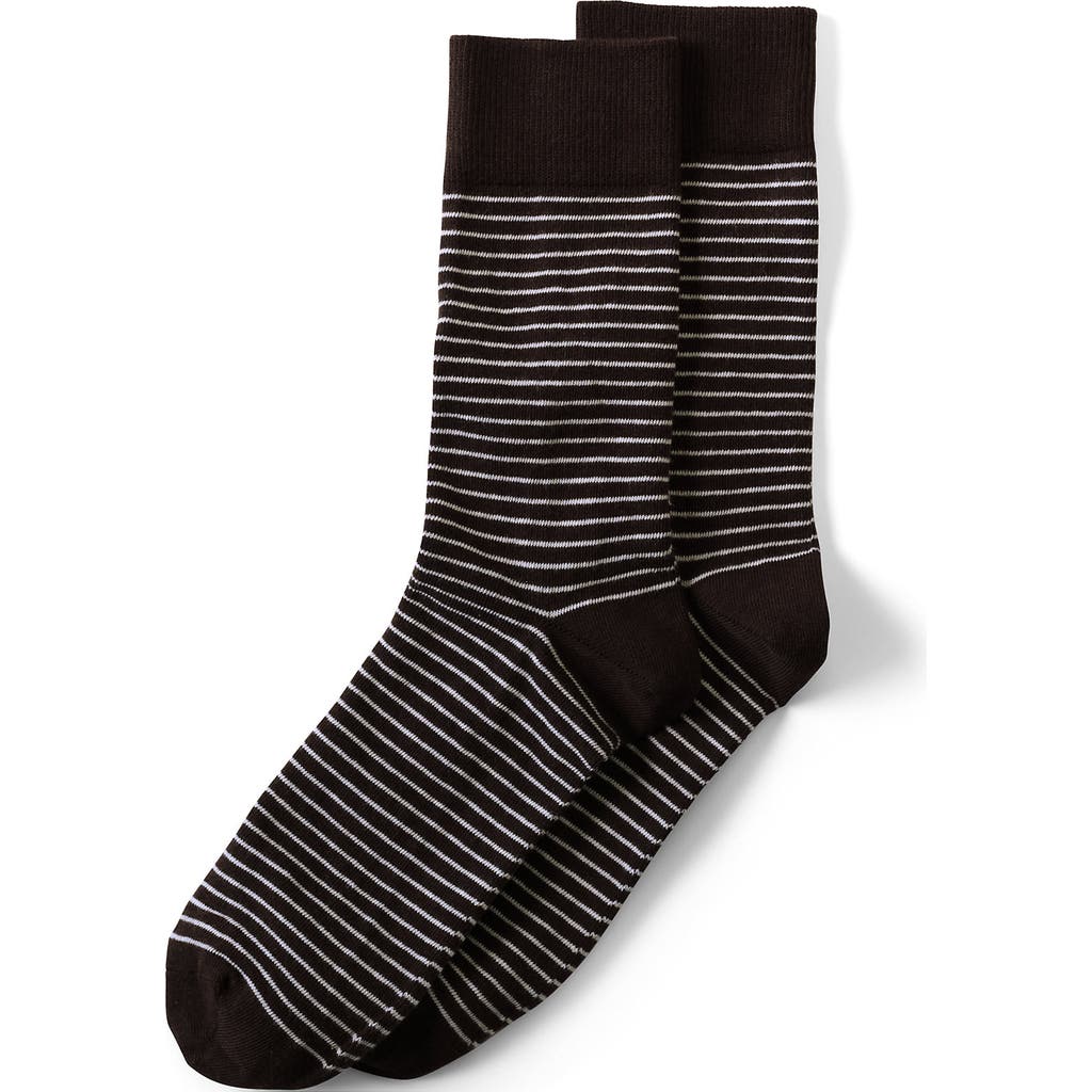 Lands' End Novelty Crew Socks In Black