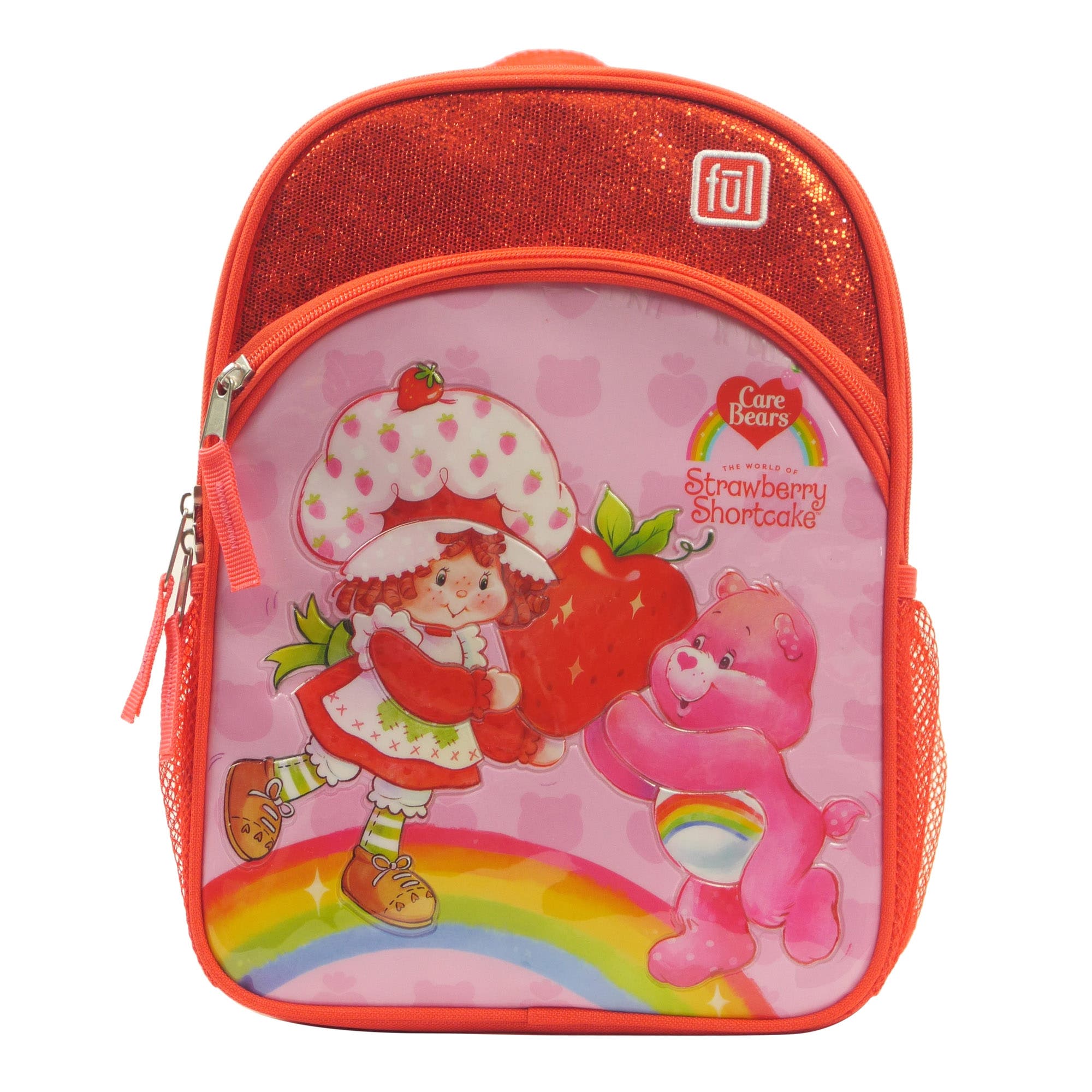 FUL CARE BEARS Strawberry Shortcake and Care Bears 2-Piece Travel Set  21" Suitcase & 13" Backpack, Alternate, color, Red