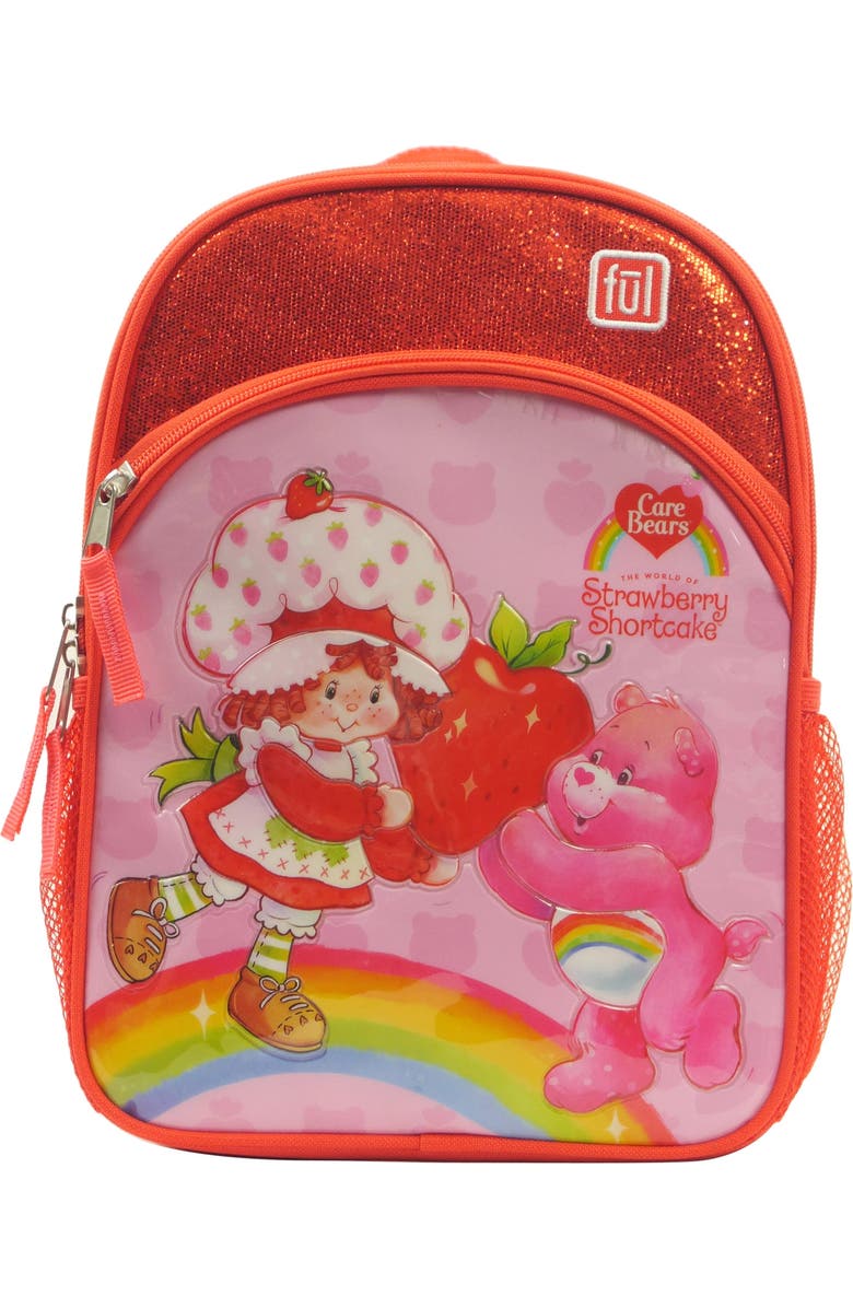 FUL CARE BEARS Strawberry Shortcake and Care Bears 2-Piece Travel Set 21" Suitcase & 13" Backpack, Alternate, color, Red