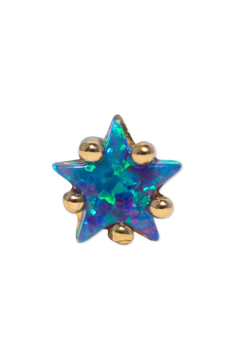 Girls Crew Blue Opal Star Stud Earring, Main, color, Gold