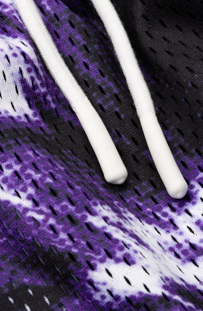 OVERTIME Motion Blur Mesh Shorts, Alternate, color, Black