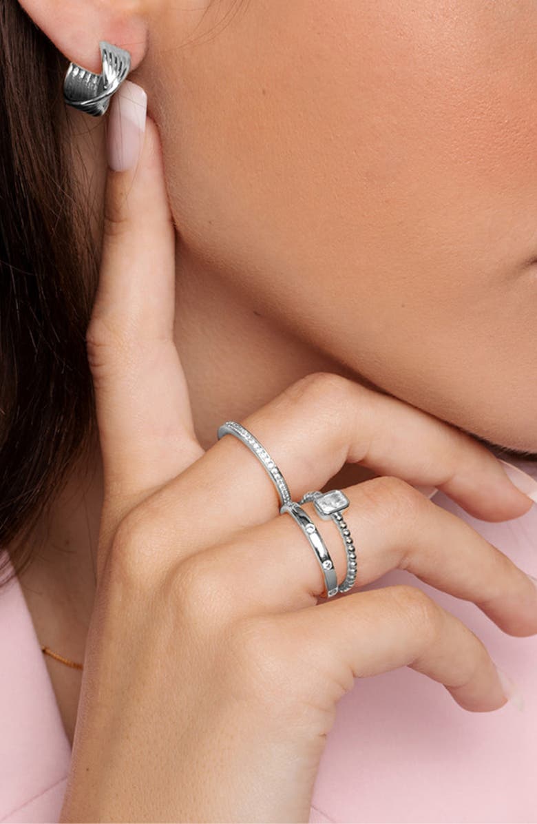 Bearfruit Jewelry Koa Dainty Sculpted Ring Trendy Minimalist Statement, Alternate, color, Silver