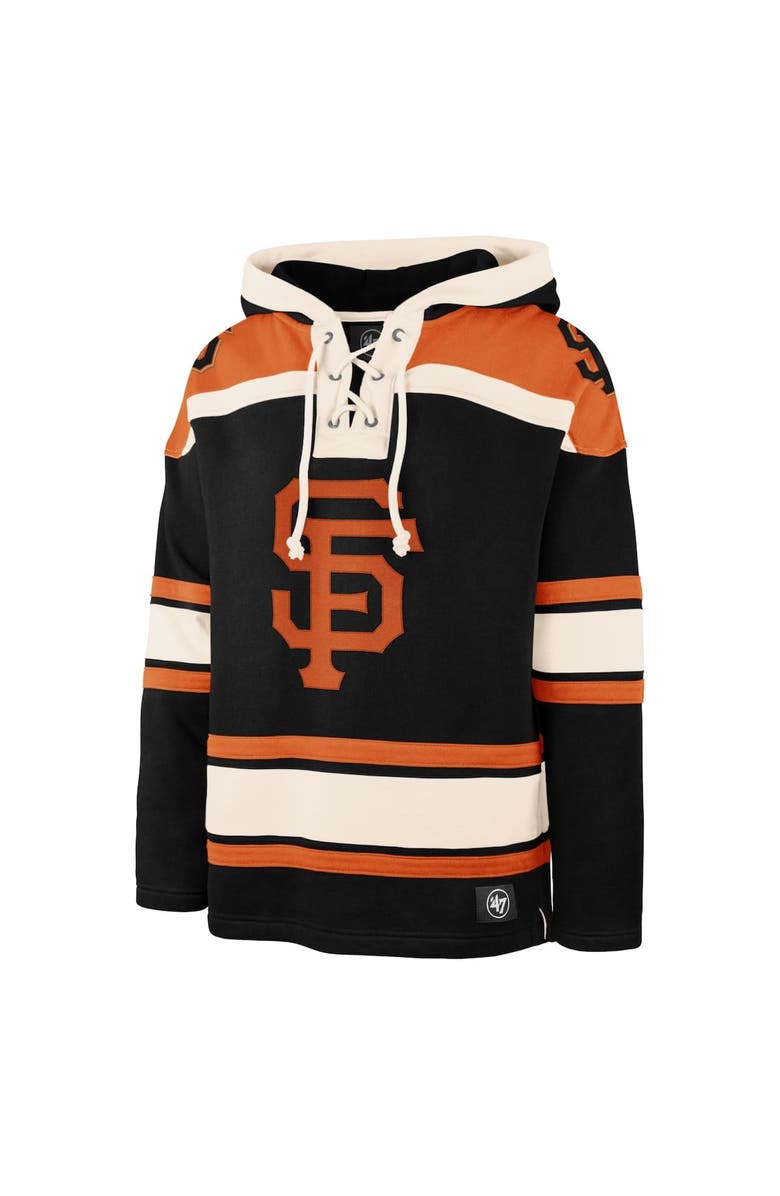 '47 Men's '47 Black San Francisco Giants Superior Lacer Pullover Hoodie, Alternate, color, Black