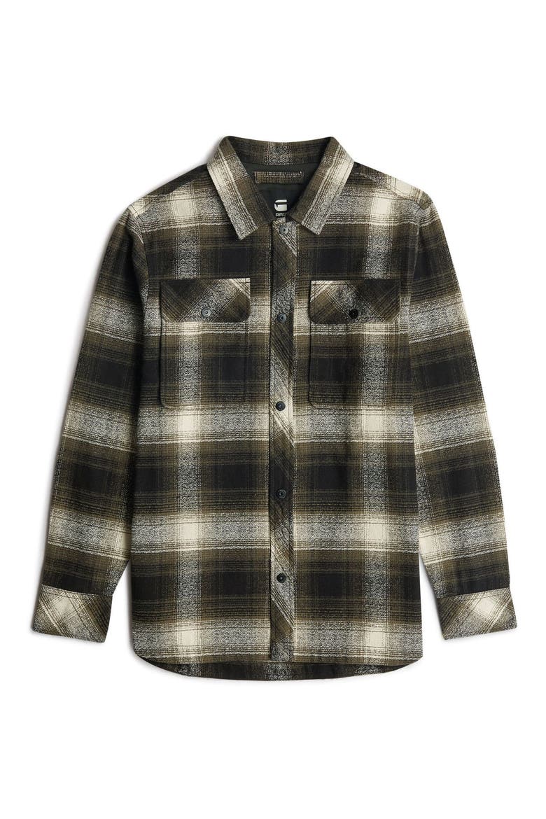 GPO Plaid Cotton Snap-Up Overshirt, Alternate, color, ASFALT ARTHUR CHECK