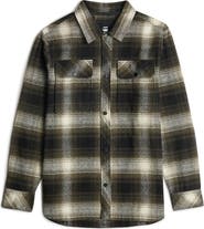G-STAR GPO Plaid Cotton Snap-Up Overshirt