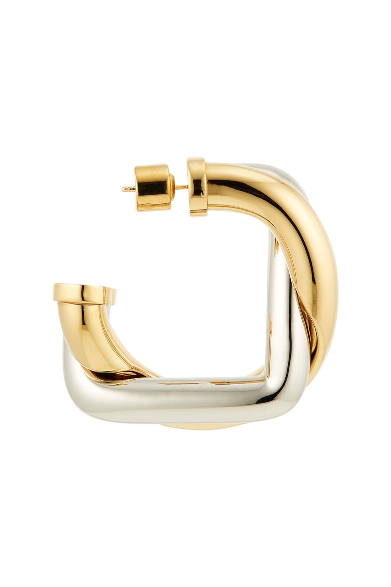 Les Boucles Doppio Hoop Earrings, Alternate, color, GOLD / SILVER 276