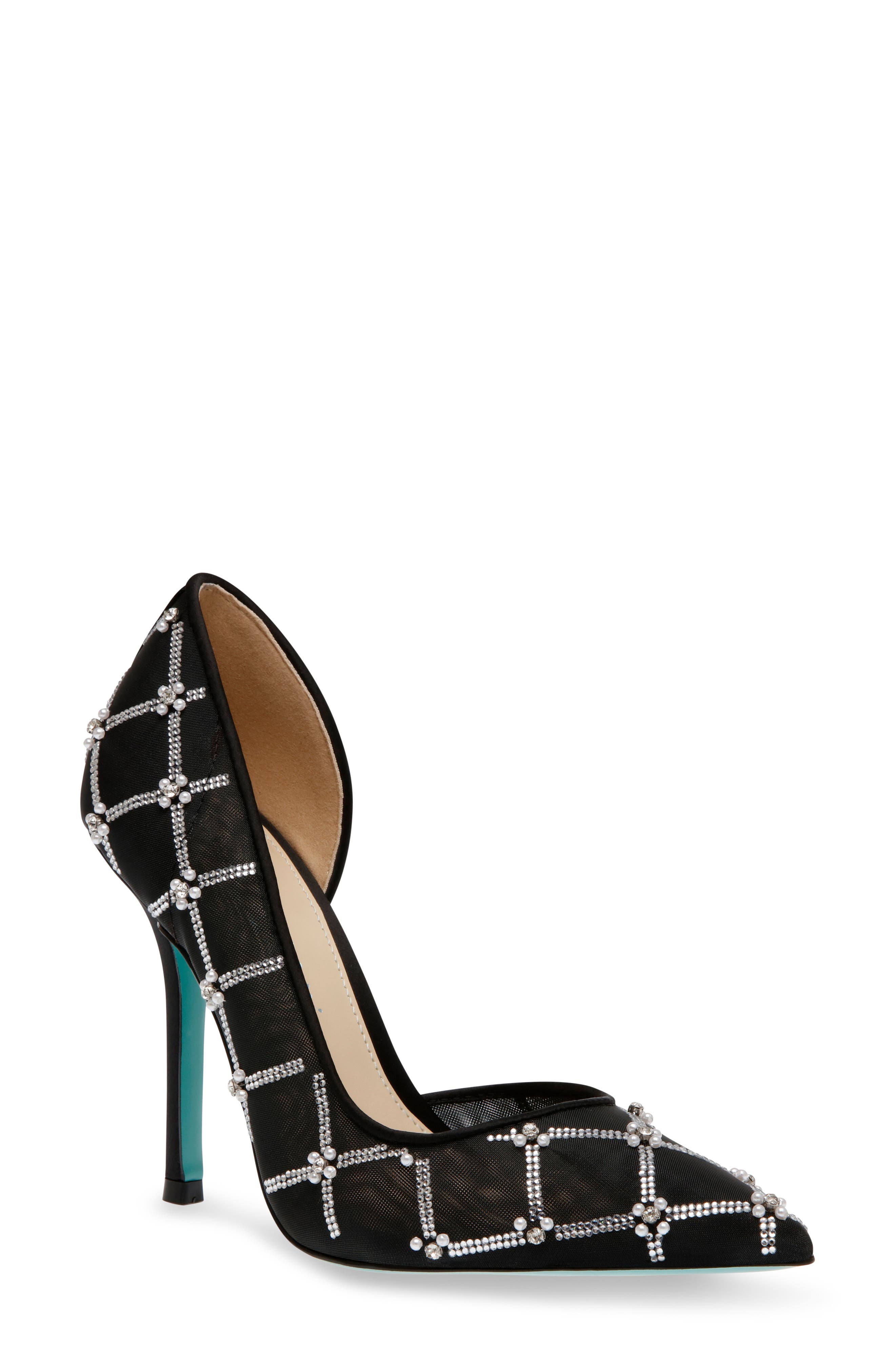 Betsey Johnson Cruze Half D'Orsay Pointed Toe Pump, Main, color, Black