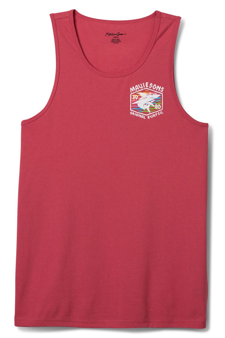 Surf Thrasher Graphic Tank, Alternate, color, DEEP CORAL
