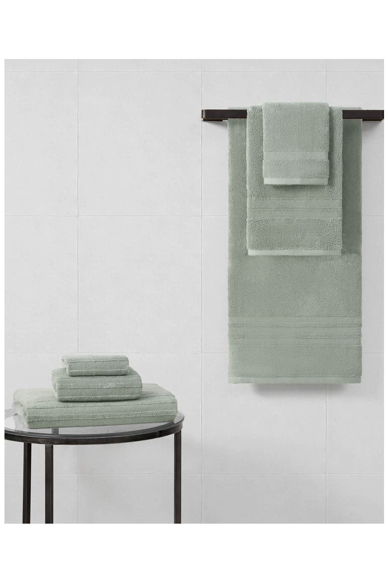 Sofia 6-Piece Bath Towels, Alternate, color, LILY PAD GREEN