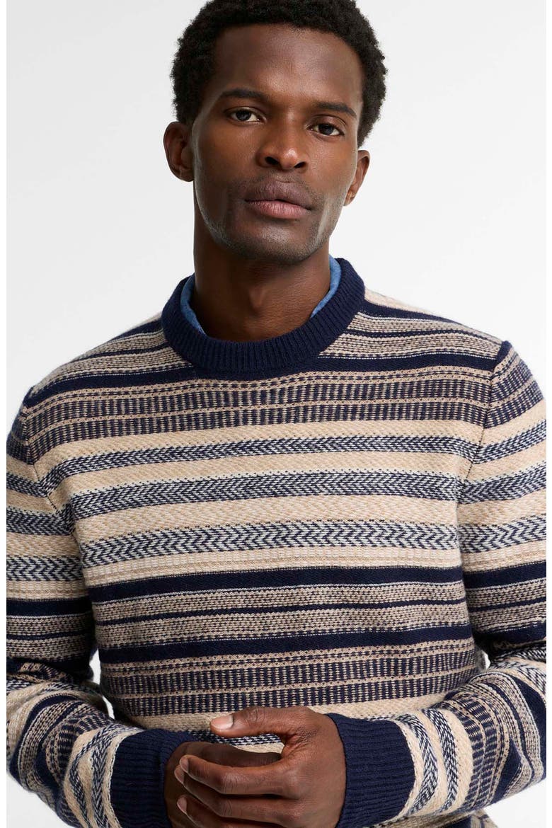 Highsted Fair Isle Wool Crewneck Sweater, Alternate, color, NAVY