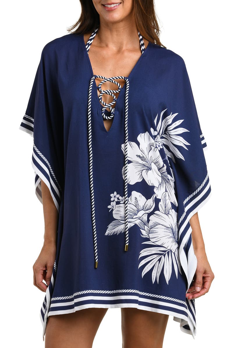 La Blanca Mariner Cover-Up Caftan, Alternate, color, 