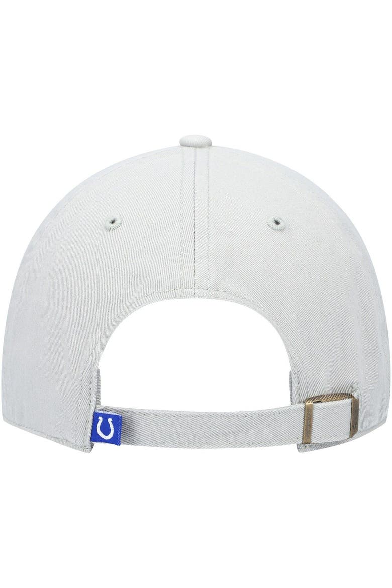 Men's '47 Gray Indianapolis Colts Secondary Clean Up Adjustable Hat, Alternate, color, Gray