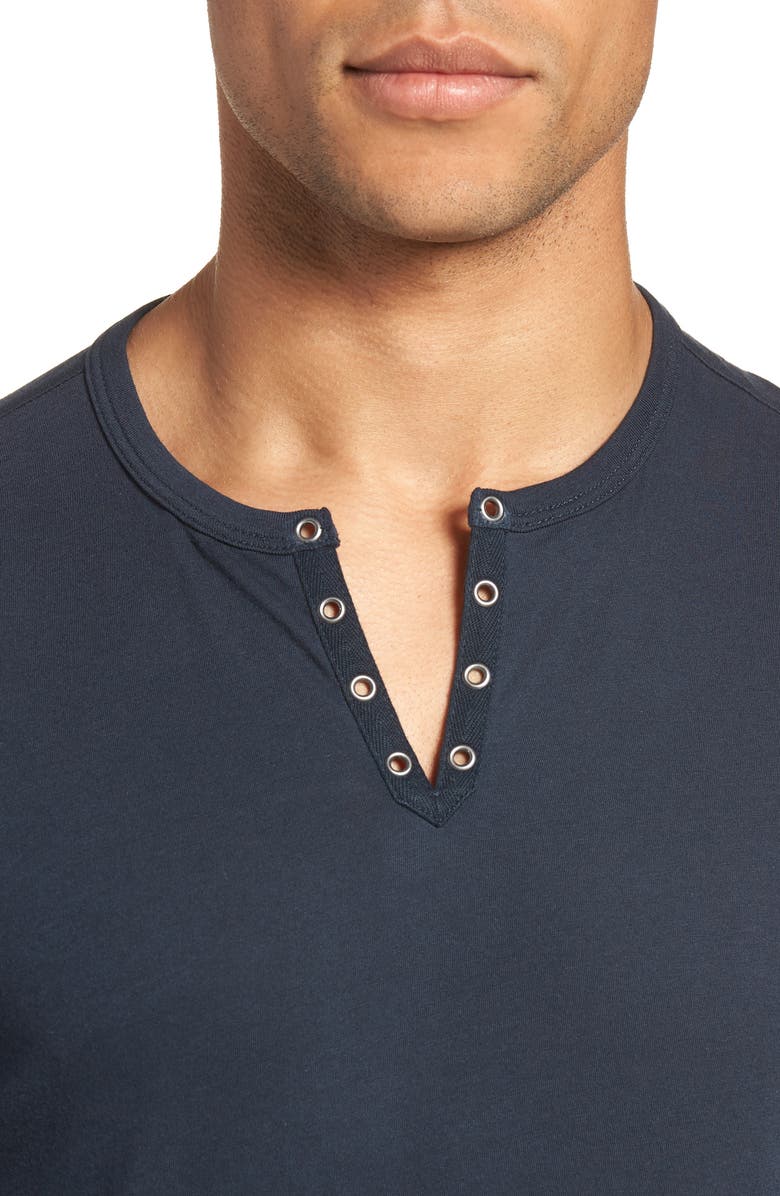 John Varvatos Star USA Eyelet Neck Henley, Alternate, color, 