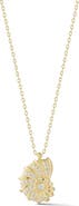 GLAZE JEWELRY Cubic Zirconia Shell Pendant Necklace